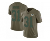 Youth Nike Green Bay Packers #31 Davon House Limited Olive 2017 Salute to Service NFL Jersey