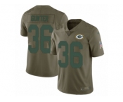 Youth Nike Green Bay Packers #36 LaDarius Gunter Limited Olive 2017 Salute to Service NFL Jersey