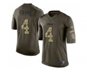 Youth Nike Green Bay Packers #4 Brett Favre Green Salute to Service Jerseys