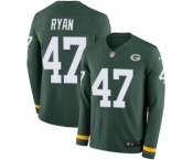 Youth Nike Green Bay Packers #47 Jake Ryan Limited Green Therma Long Sleeve NFL Jersey