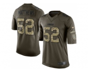 Youth Nike Green Bay Packers #52 Clay Matthews Green Salute to Service Jerseys