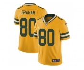 Youth Nike Green Bay Packers #80 Jimmy Graham Yellow Stitched NFL Limited Rush Jersey