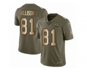 Youth Nike Green Bay Packers #81 Geronimo Allison Limited Olive Gold 2017 Salute to Service NFL Jersey