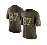 Youth Nike Green Bay Packers #87 Jordy Nelson Green Salute to Service Jerseys