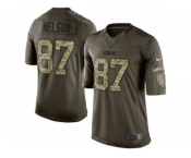 Youth Nike Green Bay Packers #87 Jordy Nelson Green Salute to Service Jerseys