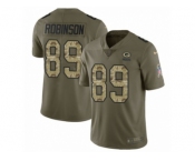Youth Nike Green Bay Packers #89 Dave Robinson Limited Olive Camo 2017 Salute to Service NFL Jersey