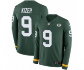 Youth Nike Green Bay Packers #9 DeShone Kizer Limited Green Therma Long Sleeve NFL Jersey