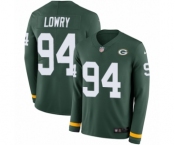 Youth Nike Green Bay Packers #94 Dean Lowry Limited Green Therma Long Sleeve NFL Jersey