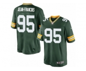 Youth Nike Green Bay Packers #95 Ricky Jean-Francois Limited Green Team Color NFL Jersey