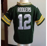 nike kids nfl jerseys green bay packers #12 aaron rodgers green[nike]