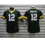 nike youth nfl jerseys green bay packers #12 rodgers green[nike limited]