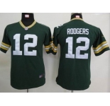 nike youth nfl jerseys green bay packers #12 rodgers green[nike]