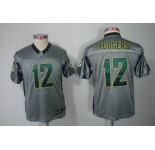 nike youth nfl jerseys green bay packers #12 rodgers grey[Elite shadow]