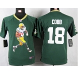 nike youth nfl jerseys green bay packers #18 cobb green[portrait fashion]