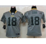 nike youth nfl jerseys green bay packers #18 cobb grey[nike lights out]