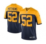 nike youth nfl jerseys green bay packers #52 clay matthews yellow-blue[nike]