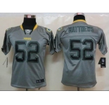 nike youth nfl jerseys green bay packers #52 matthews grey[nike lights out]