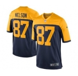 nike youth nfl jerseys green bay packers #87 jordy nelson yellow-blue[nike]