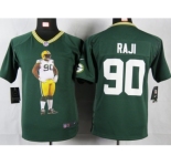 nike youth nfl jerseys green bay packers #90 raji green[portrait fashion]