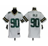 nike youth nfl jerseys green bay packers #90 raji white[nike]