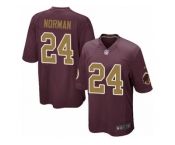 Men's Nike Washington Redskins #24 Josh Norman Game Burgundy Red Gold Number Alternate 80TH Anniversary NFL Jersey
