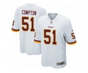 Men's Nike Washington Redskins #51 Will Compton Game White NFL Jersey