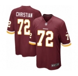 Men's Nike Washington Redskins #72 Geron Christian Game Burgundy Red Team Color NFL Jersey