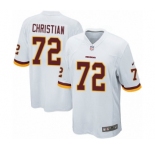 Men's Nike Washington Redskins #72 Geron Christian Game White NFL Jersey