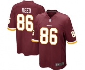 Men's Nike Washington Redskins #86 Jordan Reed Game Red Team Color NFL Jersey