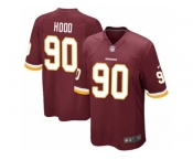 Men's Nike Washington Redskins #90 Ziggy Hood Game Burgundy Red Team Color NFL Jersey