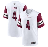 Mens Washington Commanders #4 Frankie Luvu Nike White Away Vapor Limited Jersey