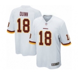Men's Washington Redskins #18 Trey Quinn Game White Football Jersey