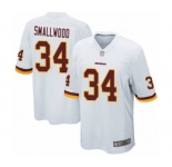 Men's Washington Redskins #34 Wendell Smallwood Game White Football Jersey