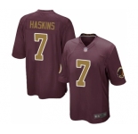 Men's Washington Redskins #7 Dwayne Haskins Game Burgundy Red Gold Number Alternate 80TH Anniversary Football Jersey