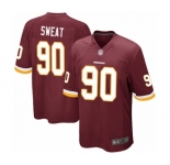 Men's Washington Redskins #90 Montez Sweat Game Burgundy Red Team Color Football Jersey