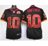 nike nfl jerseys washington redskins #10 griffiniii black [game 80th patch]