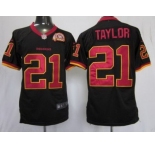 nike nfl jerseys washington redskins #21 taylor black [game 80th patch]