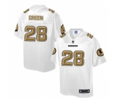 nike nfl jerseys washington redskins #28 green Pro Line White[game]
