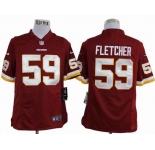 nike nfl jerseys washington redskins #59 fletcher red[game]