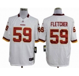 nike nfl jerseys washington redskins #59 fletcher white[game]