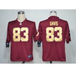 nike nfl jerseys washington redskins #83 davis red[game yellow number]