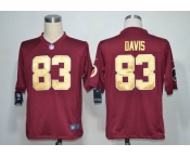 nike nfl jerseys washington redskins #83 davis red[game yellow number]
