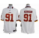 nike nfl jerseys washington redskins #91 kerrigan white[game]