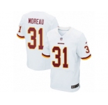 Men's Nike Washington Redskins #31 Fabian Moreau Elite White NFL Jersey