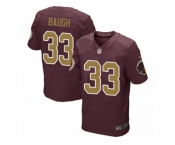Men's Nike Washington Redskins #33 Sammy Baugh Elite Burgundy Red Gold Number Alternate 80TH Anniversary NFL Jersey