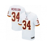 Men's Nike Washington Redskins #34 Montae Nicholson Elite White NFL Jersey