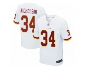 Men's Nike Washington Redskins #34 Montae Nicholson Elite White NFL Jersey