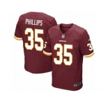 Men's Nike Washington Redskins #35 Dashaun Phillips Elite Burgundy Red Team Color NFL Jersey