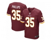 Men's Nike Washington Redskins #35 Dashaun Phillips Elite Burgundy Red Team Color NFL Jersey