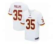 Men's Nike Washington Redskins #35 Dashaun Phillips Elite White NFL Jersey